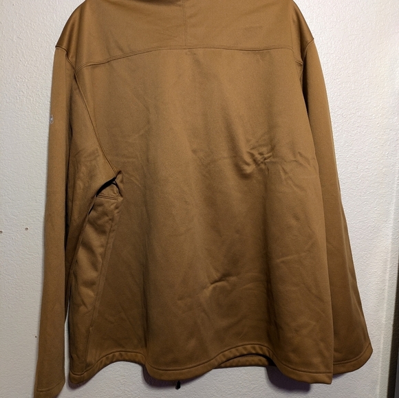 Swiss Tech Brown Performance Jacket with Water-Resistant Fabric and High Collar - Picture 7 of 9